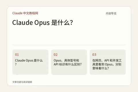 Claude Opus 是什么？内容导览图
