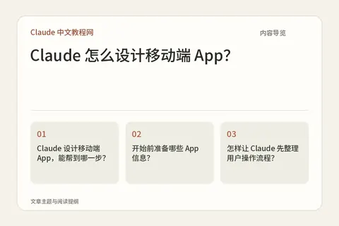 Claude 怎么设计移动端 App？内容导览图