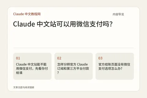 Claude 中文站怎么充值?内容导览图