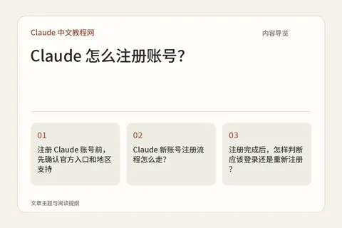 Claude 怎么注册账号?内容导览图